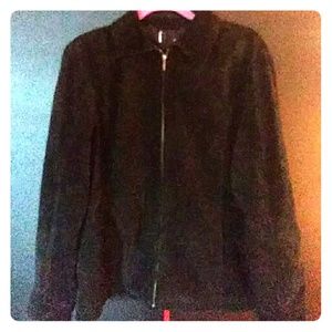 Vintage Black Suede Jacket M-L